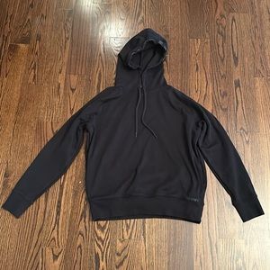 Hugo Black Hoddie with Logo Print on Hood